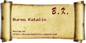 Bures Katalin névjegykártya