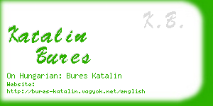 katalin bures business card